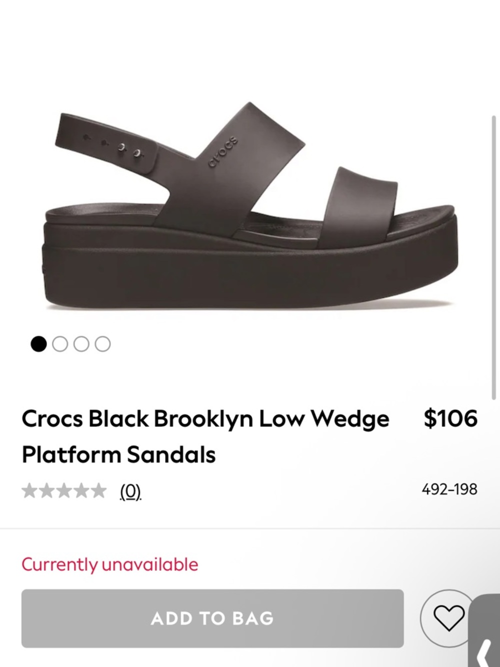 CROCS Brown Double-Strap Slingback Sandals - Picture 7 of 9